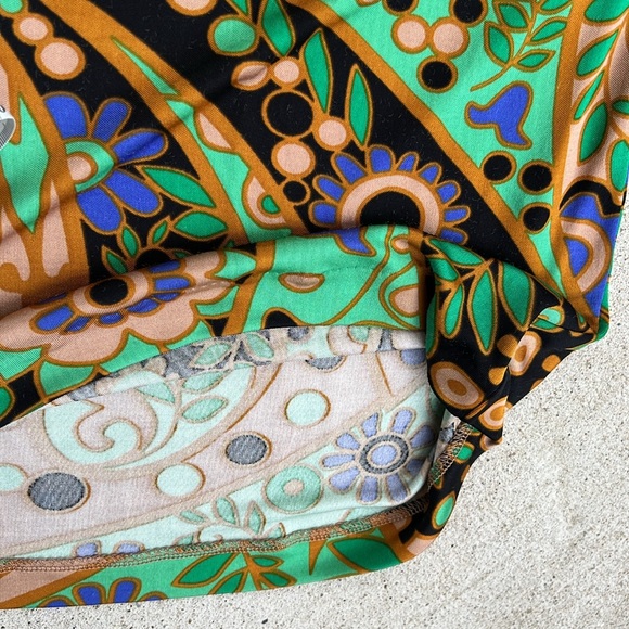 Tibi Floral/Paisley Silk Knit Sweetheart Neck  Mini Dress Size Small - Picture 14 of 16